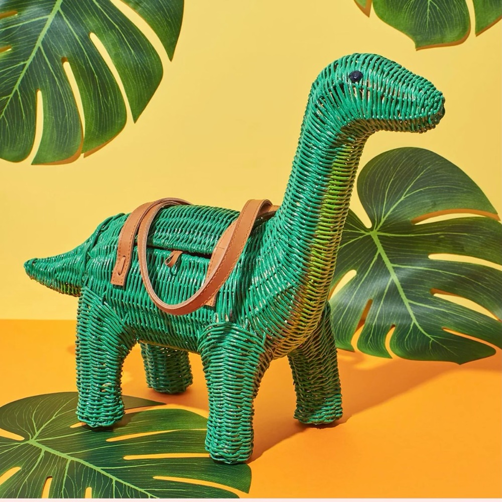 charlotte bronte-saurus dinasaur purse- wicker darling